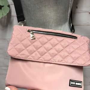 Pink Kipling style TRAVEL NYLON CROSS BODY SAFTY COMPARTMENT PURSE Steve Madden
